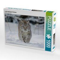 Produktbild: CALVENDO Puzzle Luchs l&auml;uft durch Schnee 1000 Teile Lege-Gr&ouml;&szlig;e 64 x 48 cm Foto-Puzzle Bild von Wilfried Martin