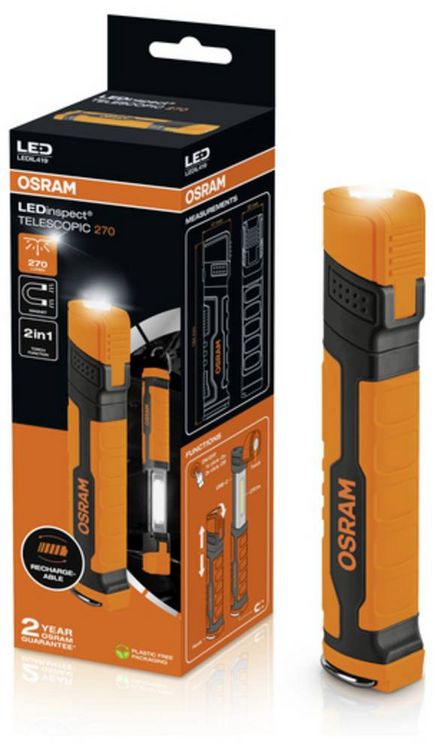 Produktbild: OSRAM Arbeitsleuchte LEDinspect TELESCOPIC 270 270lm LEDIL419