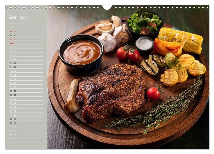 Produktbild: Der Grillkalender f&uuml;r echte M&auml;nner (Wandkalender 2026 DIN A3 quer), CALVENDO Monatskalender