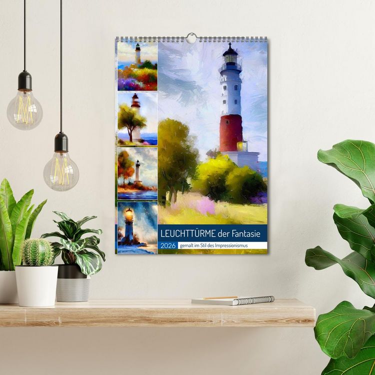 Produktbild: Leuchtt&uuml;rme der Fantasie (Wandkalender 2026 DIN A3 hoch), CALVENDO Monatskalender