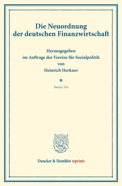 Produktbild: Die Neuordnung der deutschen Finanzwirtschaft.