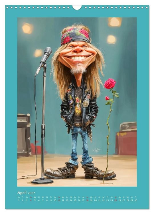 Produktbild: Rock-Rhythmus. Karikaturen zwischen Kunst und Kult (Wandkalender 2027 DIN A3 hoch), CALVENDO Monatskalender