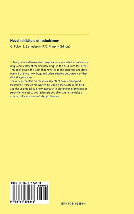 Produktbild: Novel Inhibitors of Leukotrienes