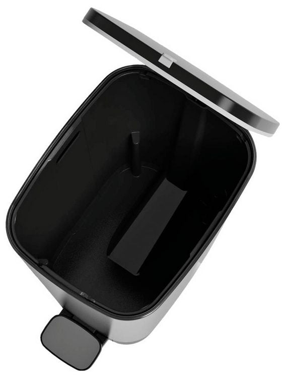 Produktbild: Curver CHIC BIN STYLE Abfallbeh&auml;lter M [25L], silber 272236 M&uuml;lleimer Kunststoff Silber 1 St.