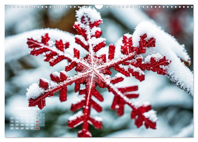 Produktbild: Schneekristalle und Eiszapfen Eisige Zeiten f&uuml;r alle Winterfans (Wandkalender 2026 DIN A3 quer), CALVENDO Monatskalender