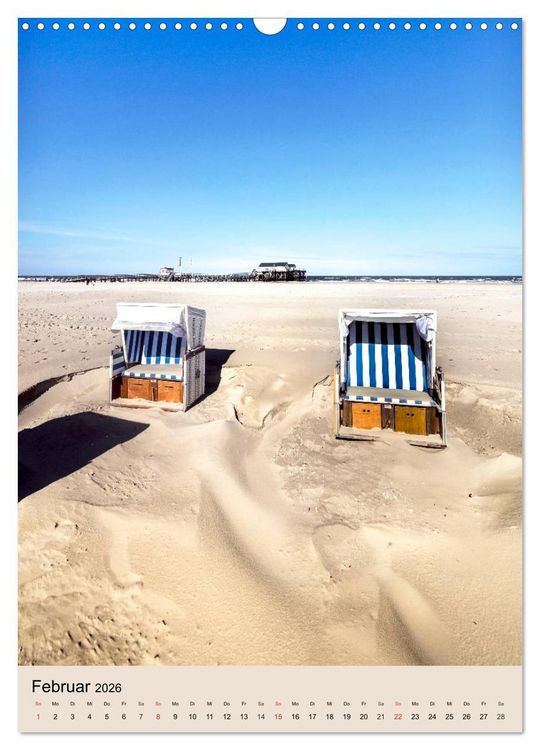 Produktbild: NORDSEEFLAIR - St. Peter Ording und Westerhever (Wandkalender 2026 DIN A3 hoch), CALVENDO Monatskalender