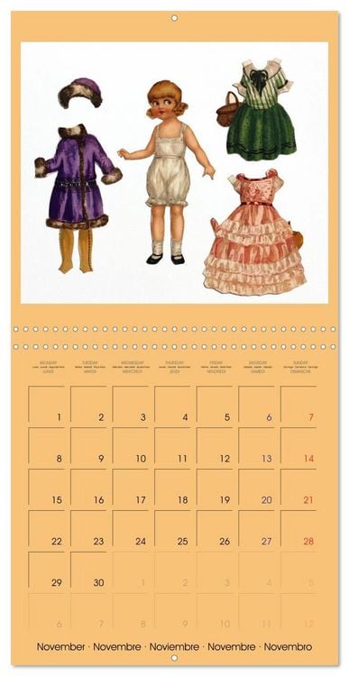 Produktbild: CHARMING OLD PAPER DOLLS (Wall Calendar 2027 12 &times; 12 Inch) CALVENDO 12 Month Wall Calendar