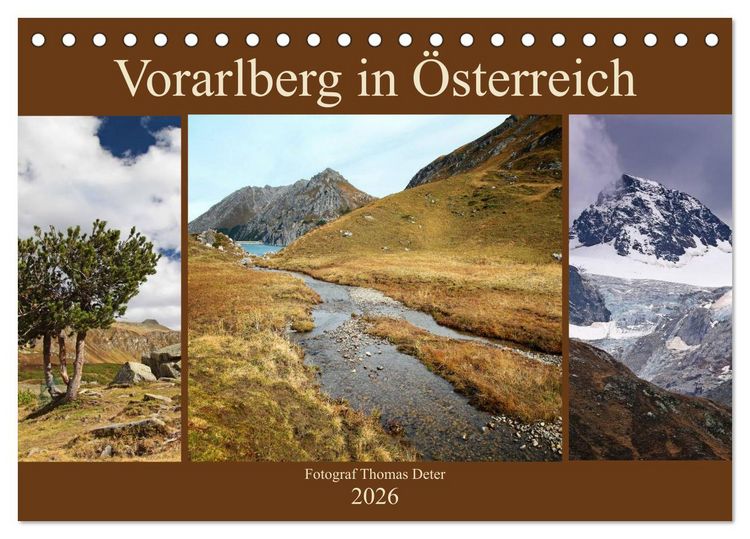 Produktbild: Vorarlberg in &Ouml;sterreich (Tischkalender 2026 DIN A5 quer), CALVENDO Monatskalender