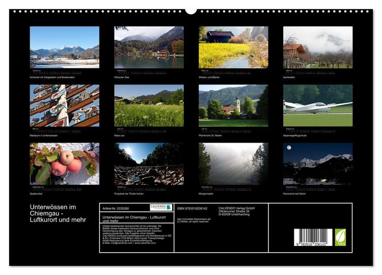 Produktbild: Unterw&ouml;ssen im Chiemgau - Luftkurort und mehr (hochwertiger Premium Wandkalender 2026 DIN A2 quer), Kunstdruck in Hochglanz