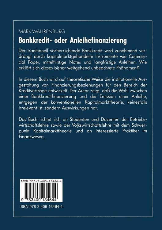 Produktbild: Bankkredit- oder Anleihefinanzierung