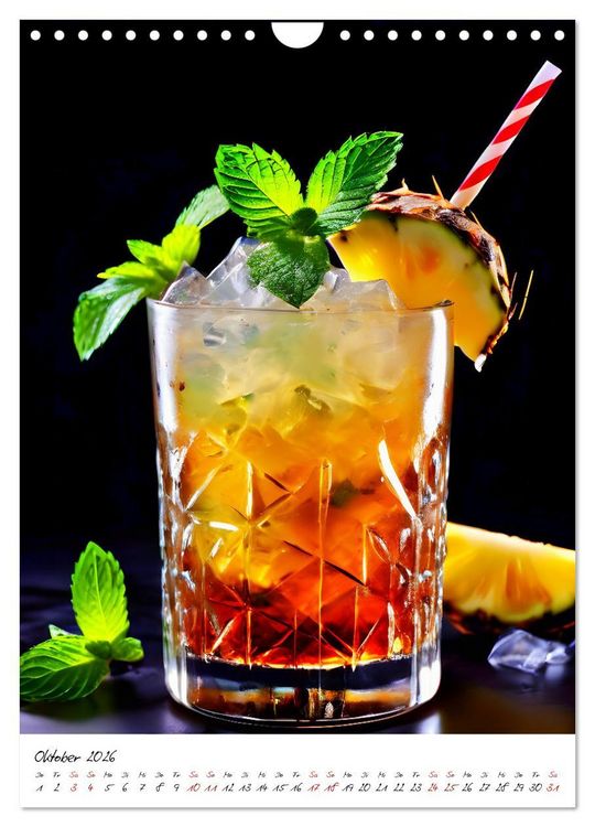 Produktbild: Mixology Meisterwerke (Wandkalender 2026 DIN A4 hoch), CALVENDO Monatskalender