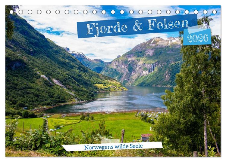 Produktbild: Fjorde & Felsen &ndash; Norwegens wilde Seele (Tischkalender 2026 DIN A5 quer), CALVENDO Monatskalender
