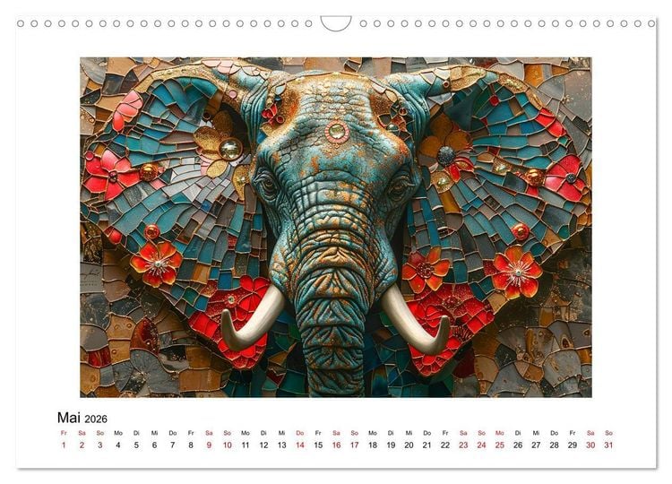 Produktbild: Elefantastisch (Wandkalender 2026 DIN A3 quer), CALVENDO Monatskalender