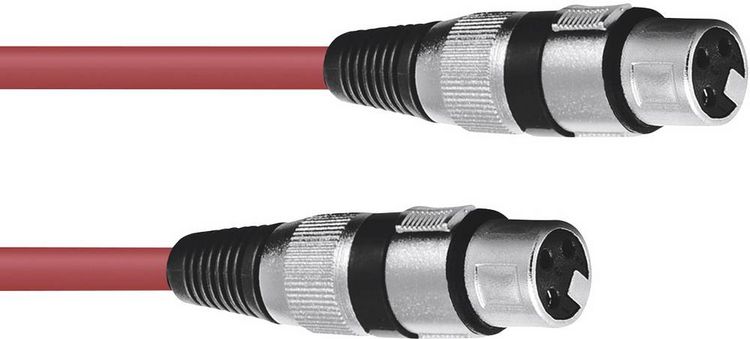Produktbild: Omnitronic 30220900 XLR Verbindungskabel [1x XLR-Stecker 3 polig - 1x XLR-Buchse 3 polig] 1.50 m Rot