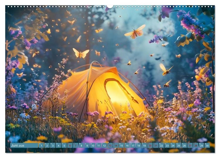 Produktbild: Camping Extreme (hochwertiger Premium Wandkalender 2026 DIN A2 quer), Kunstdruck in Hochglanz