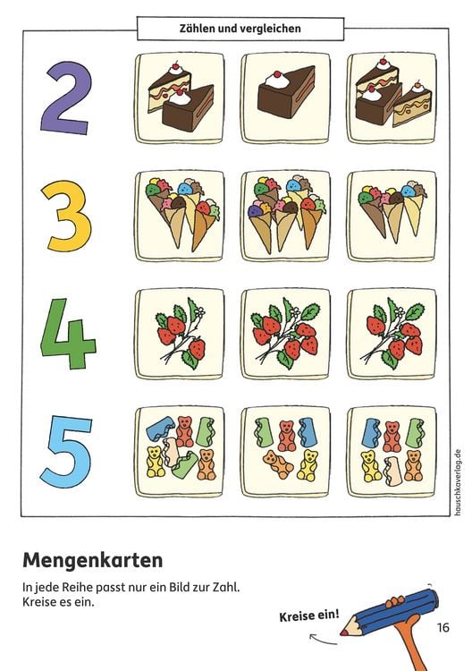 Produktbild: Vorschule &Uuml;bungsheft ab 5 Jahre f&uuml;r Junge und M&auml;dchen. Vorschulblock - Zahlen und Mengen