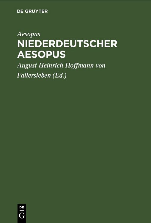Produktbild: Niederdeutscher Aesopus