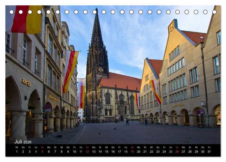Produktbild: M&uuml;nster - Geschichten aus verschiedenen Jahrhunderten (Tischkalender 2026 DIN A5 quer), CALVENDO Monatskalender