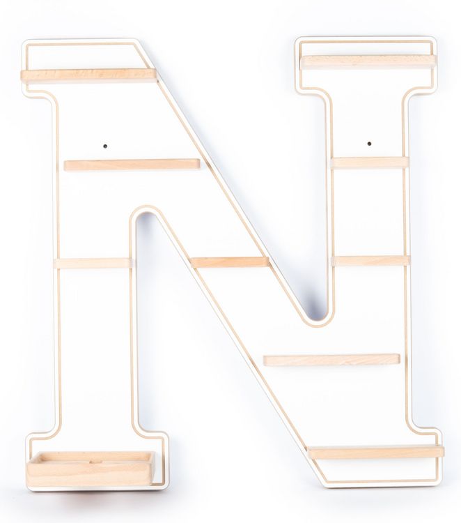 Produktbild: Wandregal  "Buchstabe N" f&uuml;r Toniebox