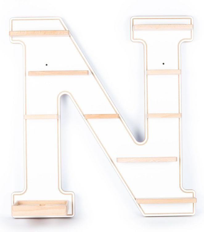 Produktbild: Wandregal  "Buchstabe N" f&uuml;r Toniebox