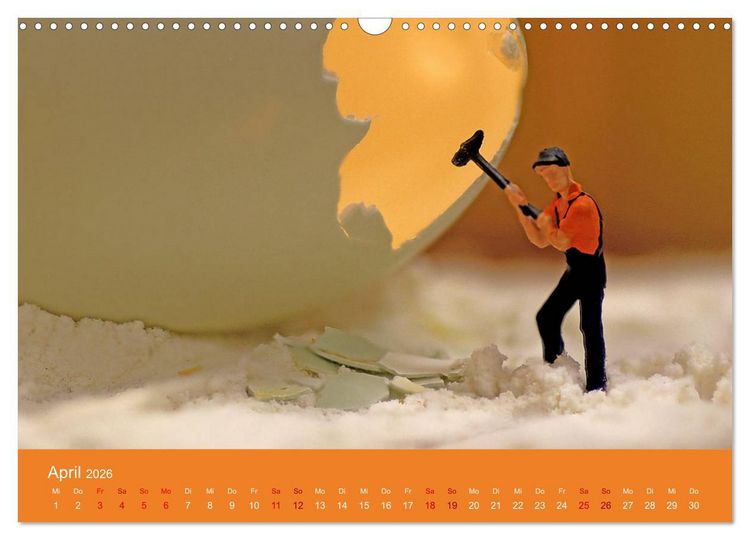 Produktbild: Miniaturen - Klein ganz gro&szlig; (Wandkalender 2026 DIN A3 quer), CALVENDO Monatskalender