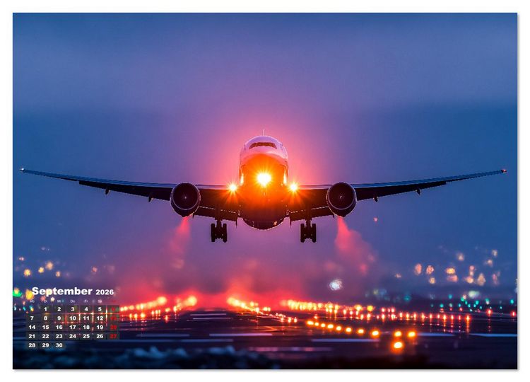 Produktbild: Flugzeuge hautnah - Flugzeugkalender f&uuml;r Flugzeugliebhaber (Wandkalender 2026 DIN A3 quer), CALVENDO Monatskalender