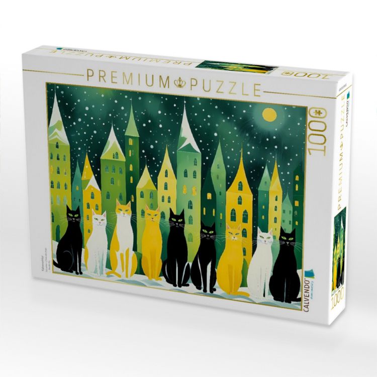 Produktbild: CALVENDO Puzzle Katzenwinter | 1000 Teile Lege-Gr&ouml;&szlig;e 64x48cm Foto-Puzzle f&uuml;r gl&uuml;ckliche Stunden
