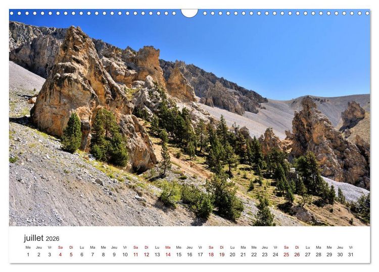 Produktbild: Routes des Grandes Alpes, Un voyage par les Alpes fran&ccedil;aises (Calendrier mural 2026 DIN A3 vertical), CALVENDO calendrier mensuel
