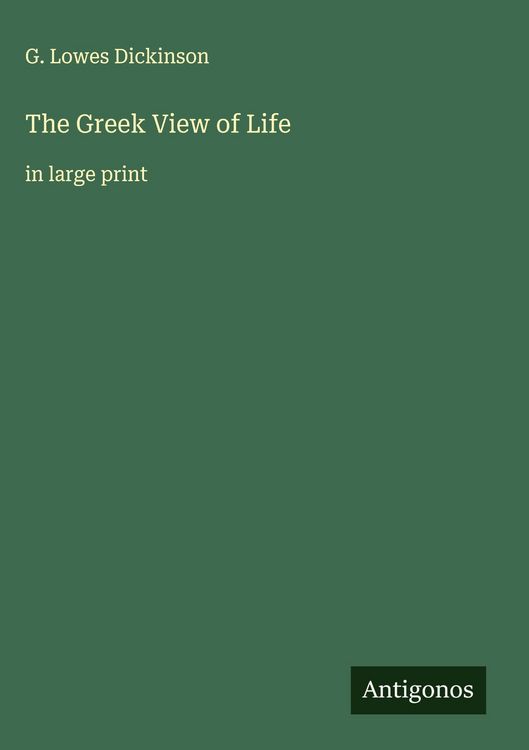 Produktbild: The Greek View of Life