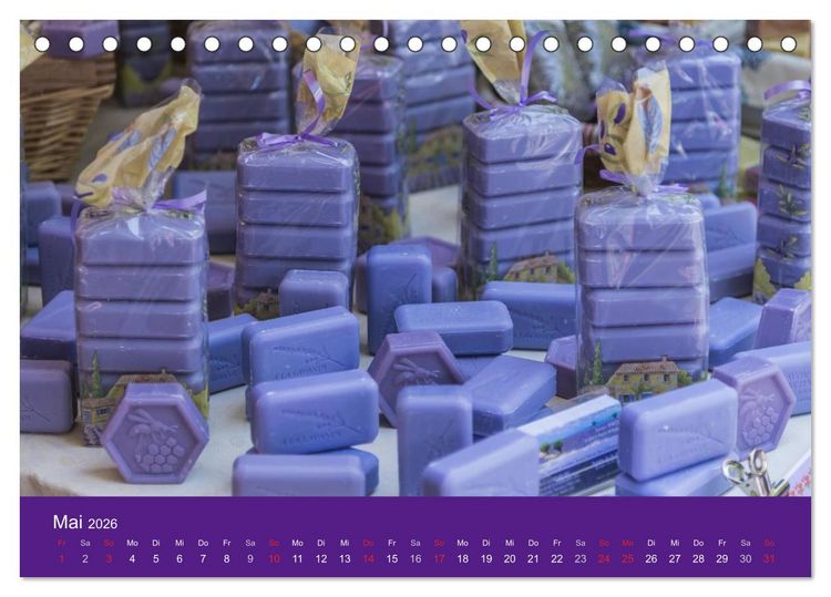Produktbild: March&eacute; Provencal - M&auml;rkte der Provence (Tischkalender 2026 DIN A5 quer), CALVENDO Monatskalender