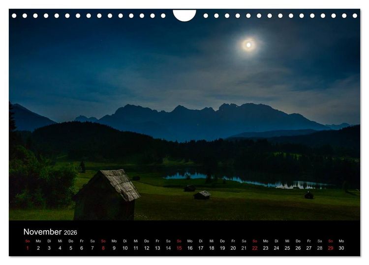 Produktbild: Licht &uuml;ber oberbayrischen Bergen und Seen (Wandkalender 2026 DIN A4 quer), CALVENDO Monatskalender