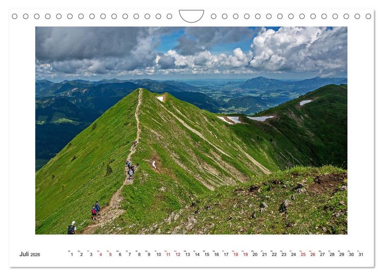Produktbild: Naturwunder Bergwelt Fellhorn und H&ouml;rnergruppe (Wandkalender 2026 DIN A4 quer), CALVENDO Monatskalender