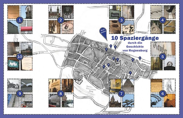 Produktbild: In einer Stadt vor unserer Zeit - 10 Spazierg&auml;nge durch die Geschichte von Regensburg
