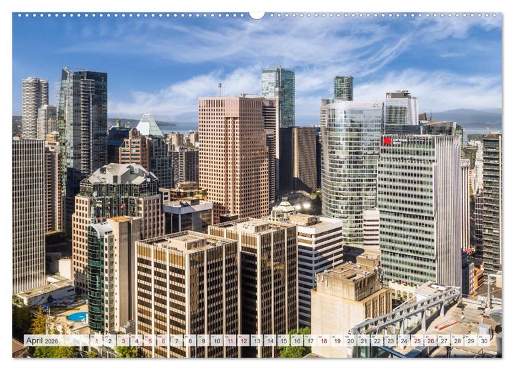 Produktbild: VANCOUVER K&uuml;stencharme und Urbanit&auml;t (Wandkalender 2026 DIN A2 quer), CALVENDO Monatskalender