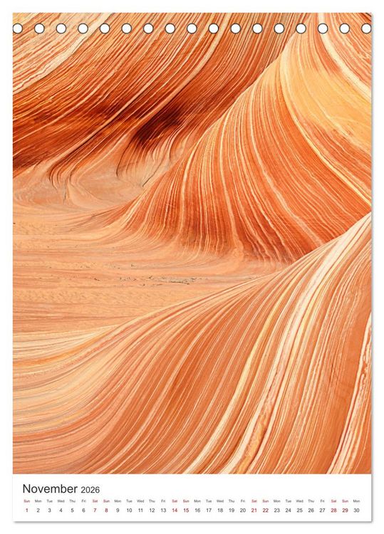 Produktbild: Paria Canyon The Wave (Desk Calendar 2026 DIN A5 portrait), CALVENDO 12 Month DeskCalendar