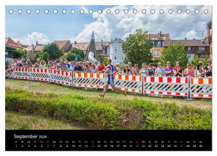 Produktbild: Fascination Triathlon (Tischkalender 2026 DIN A5 quer), CALVENDO Monatskalender