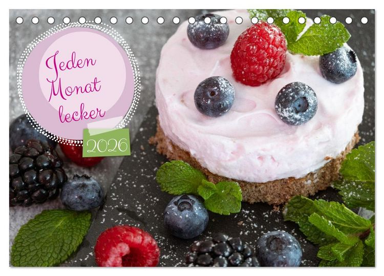 Produktbild: Jeden Monat lecker (Tischkalender 2026 DIN A5 quer), CALVENDO Monatskalender