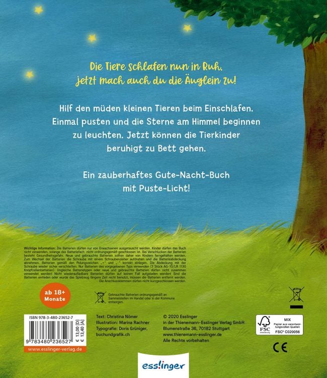 Produktbild: Mein Puste-Licht-Buch: Wenn im Dunkeln Sterne funkeln