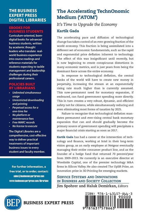 Produktbild: Gada, K: Accelerating TechnOnomic Medium ('ATOM')