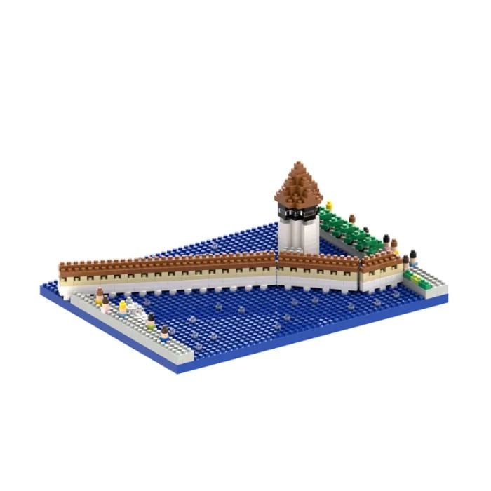 Produktbild: BRIXIES 200211 - Kapellbr&uuml;cke Luzern, 3D Konstruktionsbausatz aus Ministeinen, 562 Teile