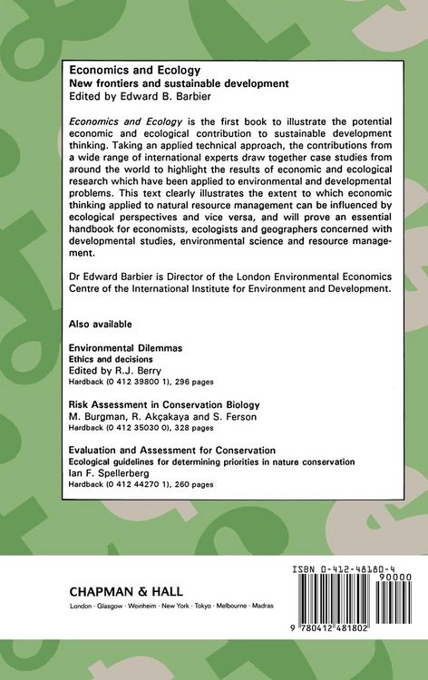 Produktbild: Economics and Ecology