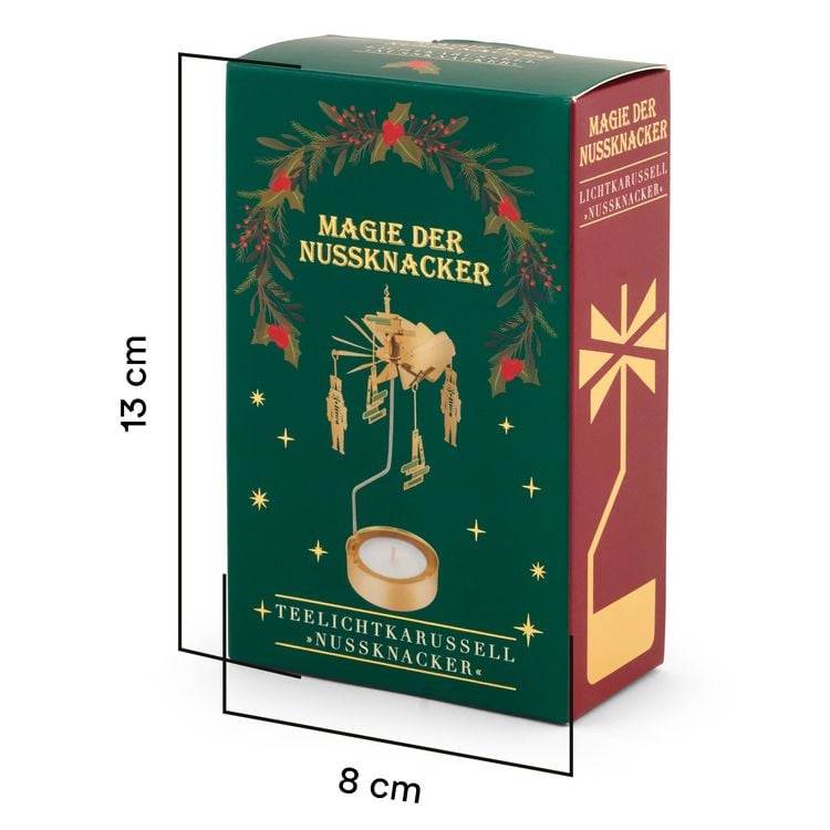 Produktbild: Teelichtkarussel Set "Rentier", gold