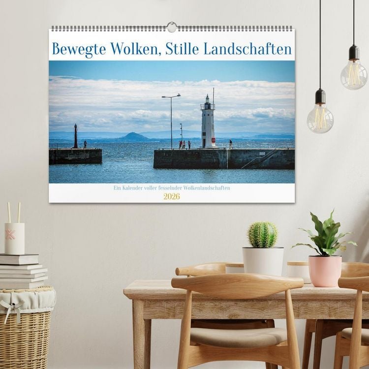 Produktbild: Bewegte Wolken, Stille Landschaften (Wandkalender 2026 DIN A2 quer), CALVENDO Monatskalender