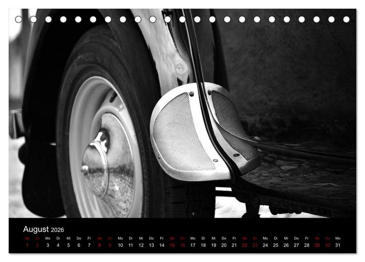 Produktbild: Citro&euml;n 11 CV Traction Avant in schwarzweiss (Tischkalender 2026 DIN A5 quer), CALVENDO Monatskalender
