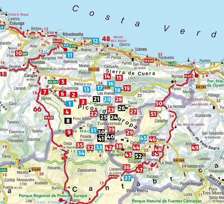 Produktbild: ROTHER Wanderf&uuml;hrer Picos de Europa. 52 Touren im &auml;ltesten Nationalpark Spaniens, an der Atlantikk&uuml;ste und in den Kantrabrischen Kordilleren