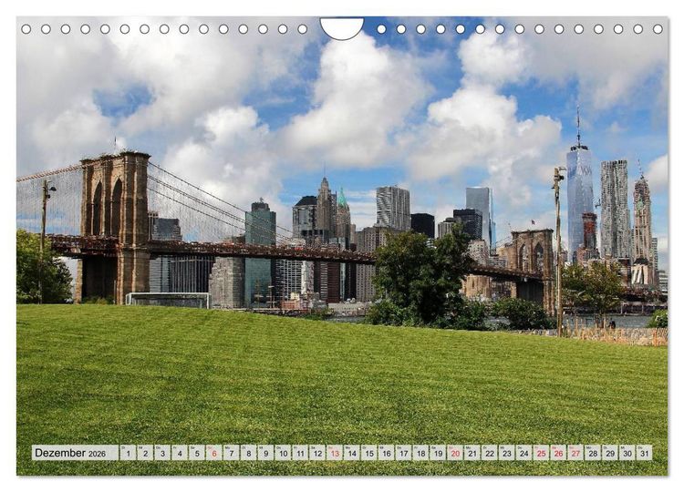 Produktbild: New York - Stadt deiner Tr&auml;ume (Wandkalender 2026 DIN A4 quer), CALVENDO Monatskalender