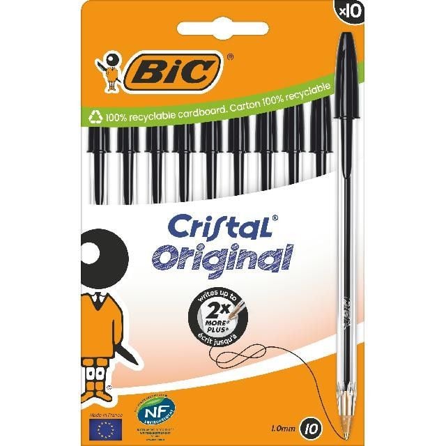 Produktbild: BIC Kugelschreiber Cristal Original 0.4mm schwarz, 10er Set