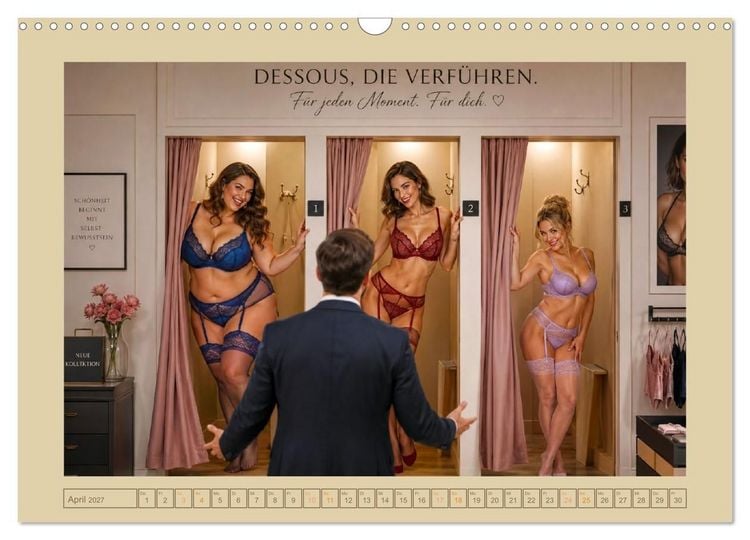 Produktbild: Sinnliche Tr&auml;umereien in Dessous (Wandkalender 2027 DIN A3 quer), CALVENDO Monatskalender