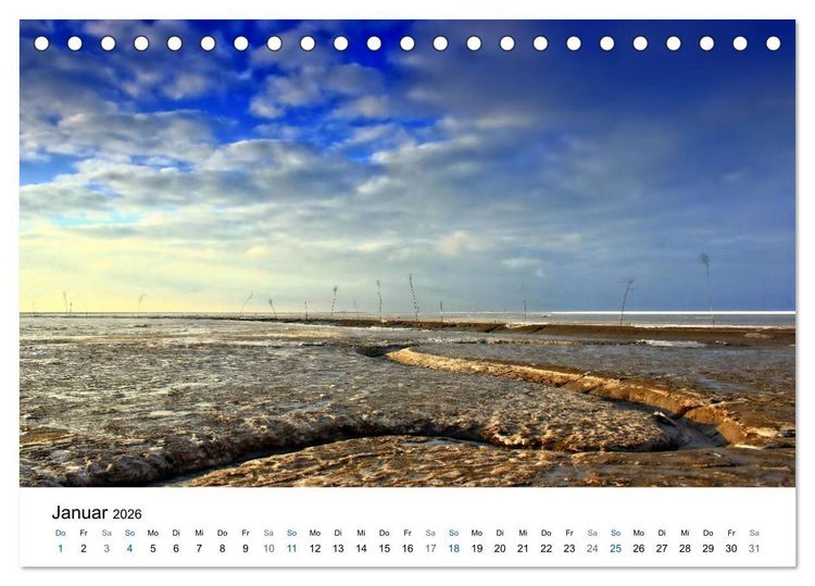Produktbild: Nordseebad Wremen - Strandimpressionen (Tischkalender 2026 DIN A5 quer), CALVENDO Monatskalender