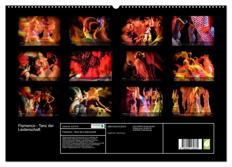Produktbild: Flamenco - Tanz der Leidenschaft (hochwertiger Premium Wandkalender 2026 DIN A2 quer), Kunstdruck in Hochglanz